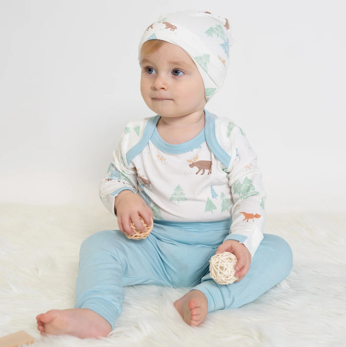 Silkberry Baby Bamboo Long Sleeve Onesie - Moose Woods