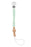 Loulou Lollipop Colour Block Silicone&Wood Pacifier Clip - Mint