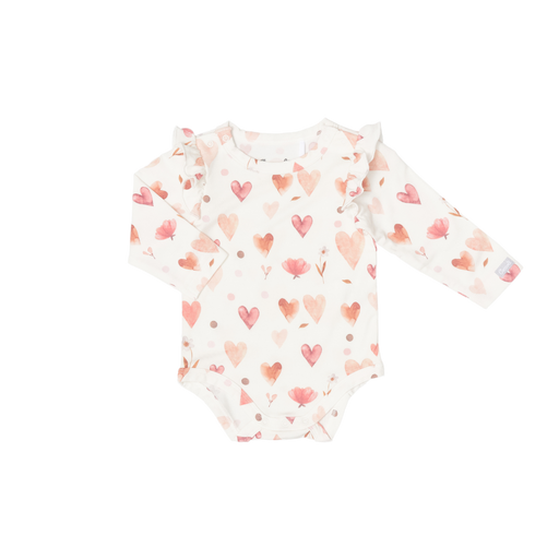 Coccoli Modal Romper - Heart On Cream