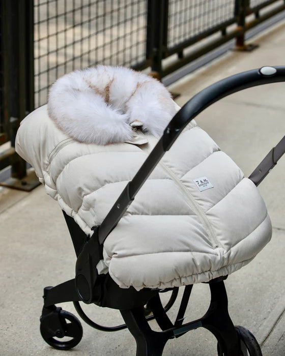 7 AM Enfant Cocoon Tundra - Heather Beige & White Fur