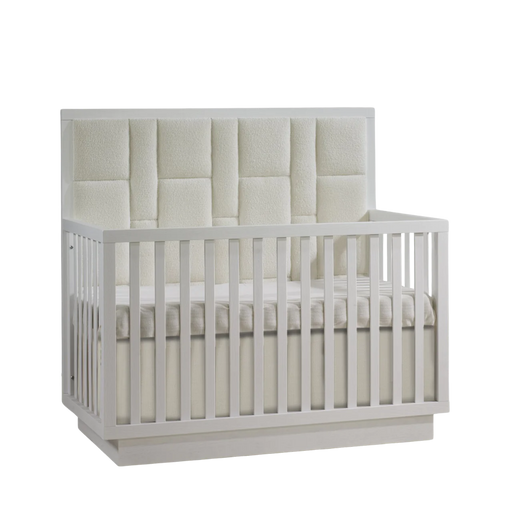 Natart Como Convertible Crib with Upholstered Panel - White