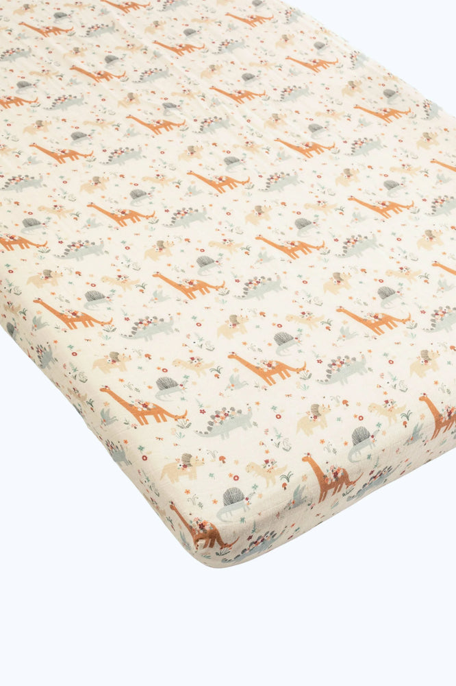 Loulou lollipop Muslin Fitted Crib Sheet - Baby Dinomite