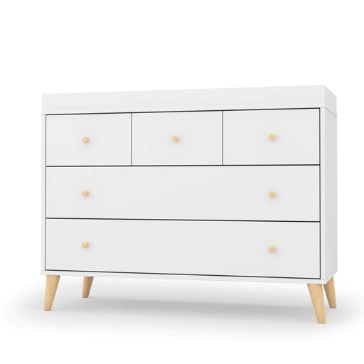 Dadada Austin 5-Drawer Dresser - White/Natural