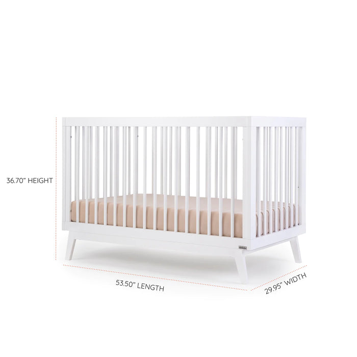 Dadada Soho 3-in-1 Crib - White + Lullaby LE14 Mattress Bundle
