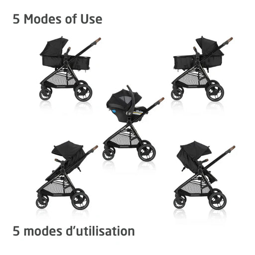 Maxi Cosi Zelia Luxe 5-in-1 Modular Travel System - Essential Green