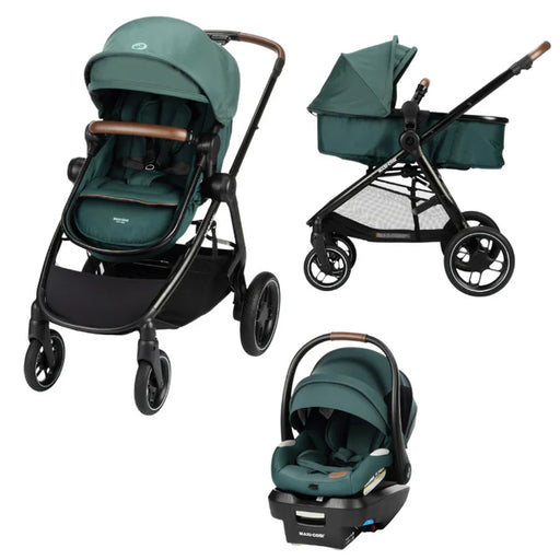 Maxi Cosi Zelia Luxe 5-in-1 Modular Travel System - Essential Green