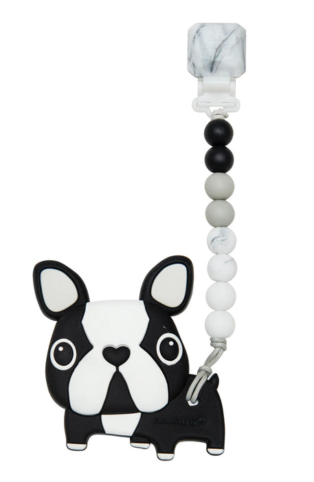 Loulou Lollipop Silicone Teether Gem Set - Boston Terrier