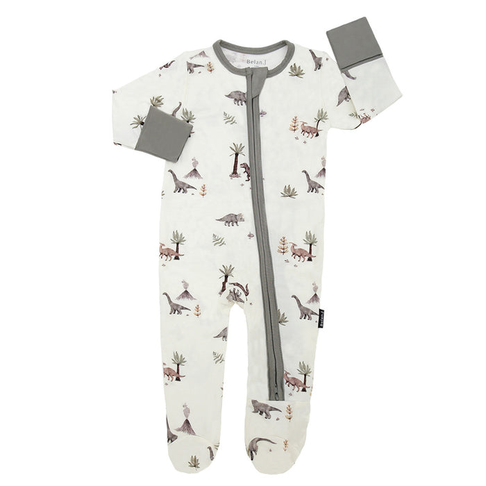 Belan.J Footed Zipper Sleeper - Dinoland