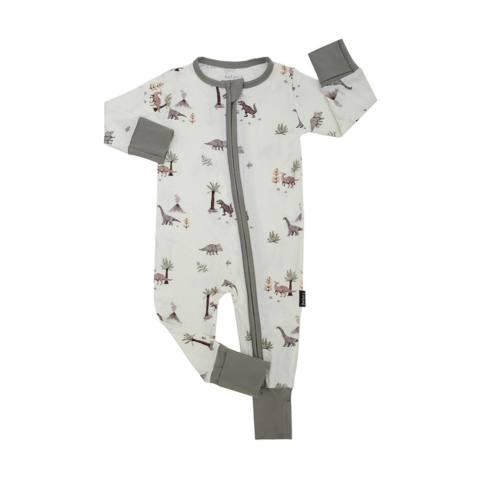 Belan.J Footless Sleeper with Fold-over Cuffs - Dinoland