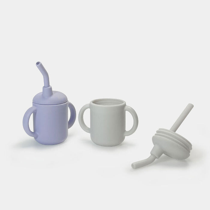 Kushies Silisippy Cup w/ Straw - Lilac