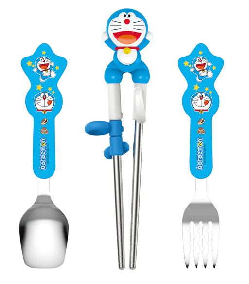 Edison Friends Stainless Chopstick,Spoon&Fork Set - Doraemon