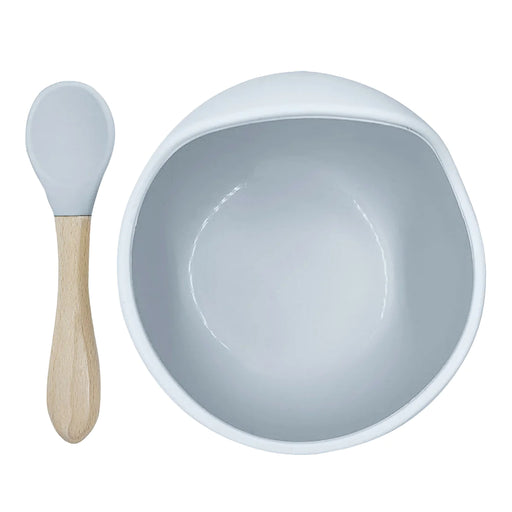 Kushies Siliscoop Bowl&Spoon - Blue