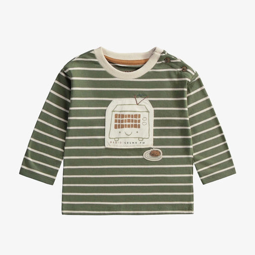 Souris Mini Long Sleeve T-Shirt - Green&Cream