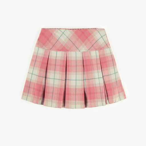 Souris Mini Flannel Skirt - Pink Checkered