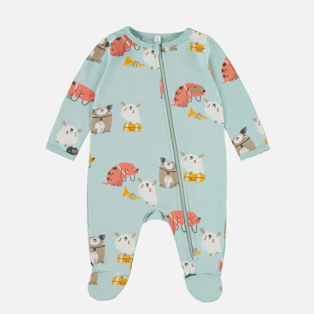 Souris Mini One Piece Long Sleeve Pajama - Ash Blue