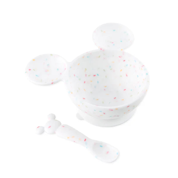 Bumkins Silicone First Feeding Set - Mickey Mouse Vanilla Sprinkle