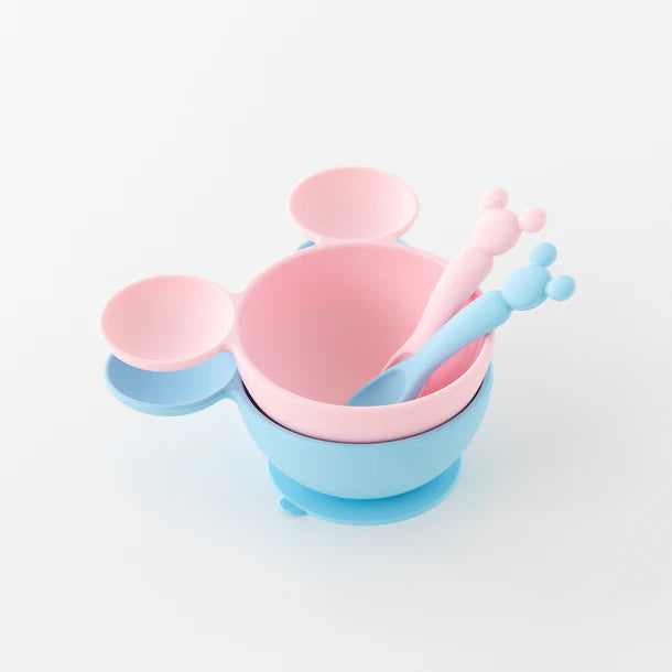 Bumkins Silicone First Feeding Set - Minnie Mouse Light Pink