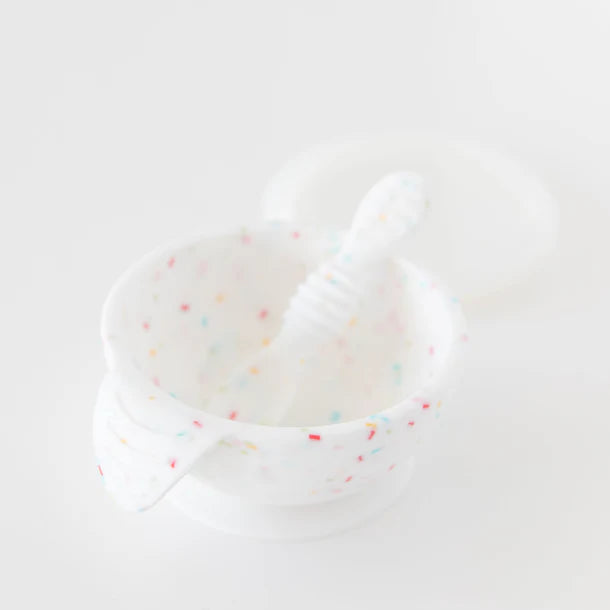 Bumkins Silicone First Feeding Set - Vanilla Sprinkle