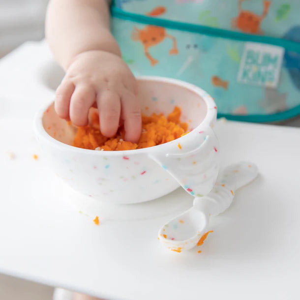 Bumkins Silicone First Feeding Set - Vanilla Sprinkle