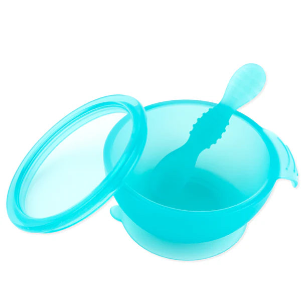 Bumkins Silicone First Feeding Set - Blue Jelly