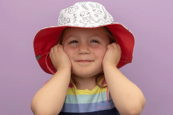 Flapjack Kids' Colouring Sun Hat - Bunny