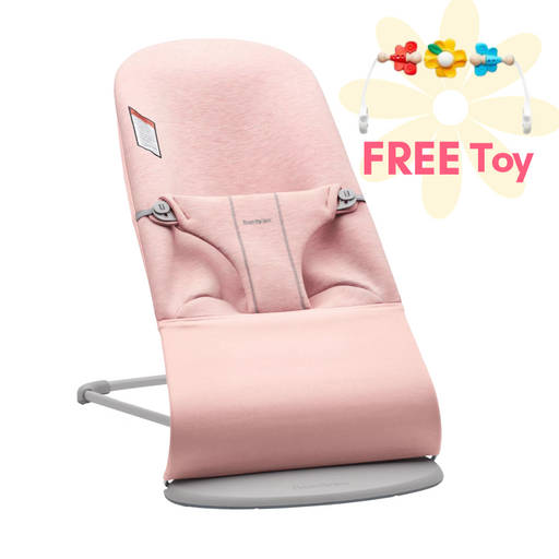 Baby Bjorn Bouncer Bliss 3D Jersey - Light Pink + Flying Friends Bouncer Toy Bundle