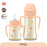 Grosmimi PPSU Straw Cup With Steel Free One Touch Cap - Peach Flower 300ml