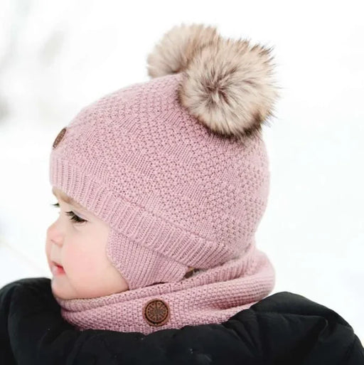 Calikids Knit Soft Touch Hat - Rose Cendre