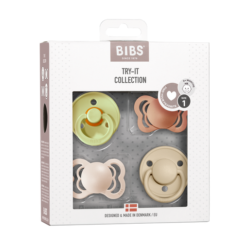 BIBS Try It Pacifier Collection - Meadow/Earth/Ivory/Vanilla