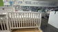 Dadada Austin Crib - White + Dresser - White/Natural  (Floormodel/IN STORE PICK UP ONLY)