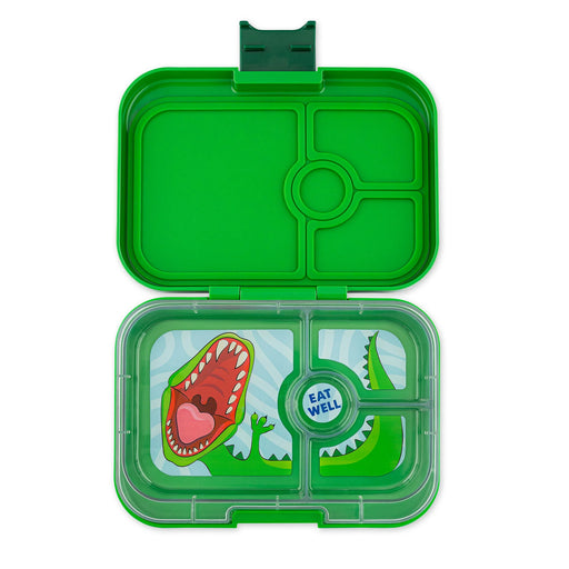 Yumbox Panino4 - Jurassic Green w/ Dinosaur Tray