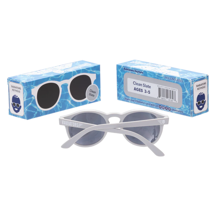 Babiators Keyhole Sunglasses Clean Slate 6yrs - Light Grey