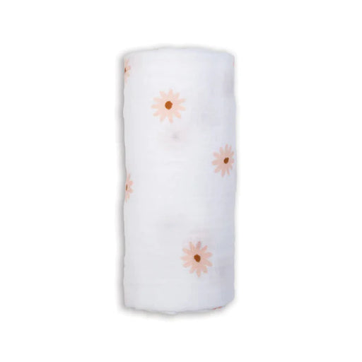 Lulujo Swaddle Blanket Muslin Cotton - Daisies 100cmx100cm