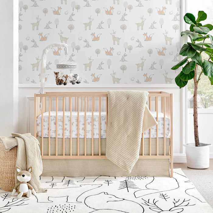 Levtex Crib Fitted Sheet - Mills Waffle Taupe