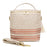 So Young Linen Lunch Poche - Rose Gold Horizontal Stripe