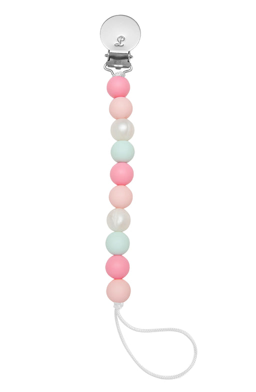 Loulou Lollipop Silicone Pacifier Clip - Mint Pink