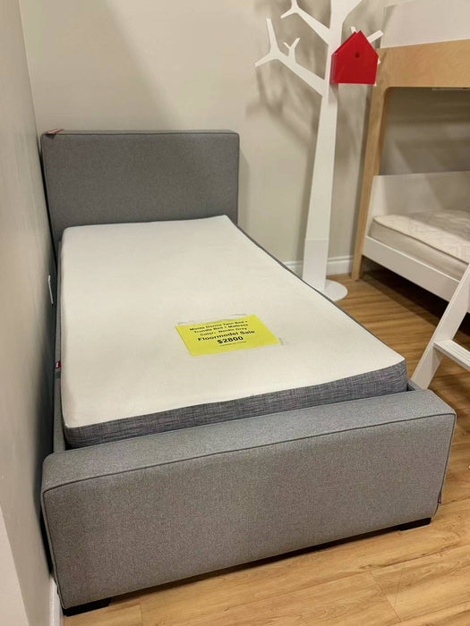 Monte Dorma Twin Bed + Trundle Bed + Mattress - Nordic Grey (Floormodel/IN STORE PICK UP ONLY)