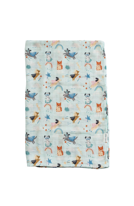 Loulou Lollipop Muslin Swaddle - Superhero Dog