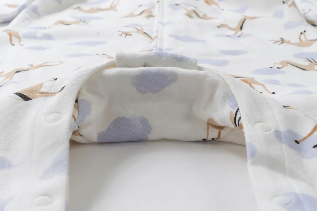 Nest Designs Organic Cotton Long Sleeve Footed Sleep Bag 1.0T - Gazelle Sky