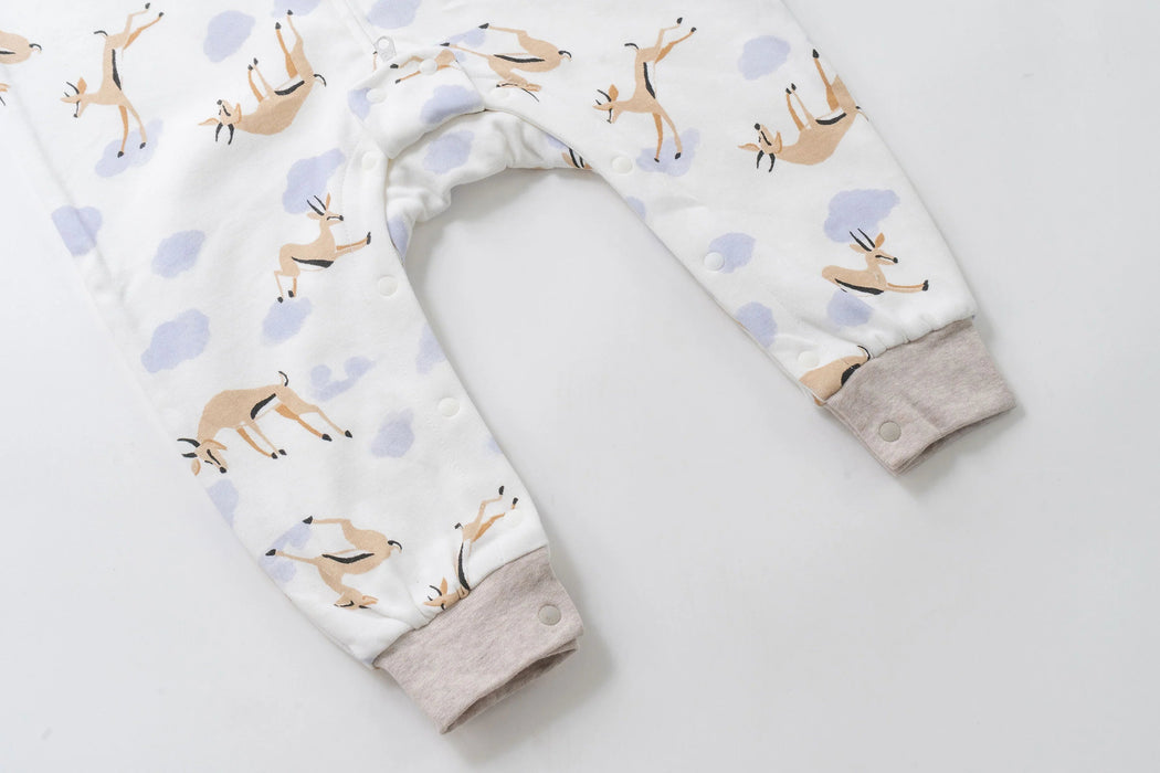 Nest Designs Organic Cotton Long Sleeve Footed Sleep Bag 1.0T - Gazelle Sky