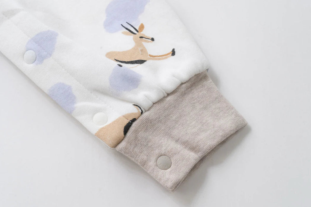 Nest Designs Organic Cotton Long Sleeve Footed Sleep Bag 1.0T - Gazelle Sky