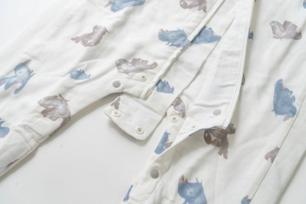Nest Designs Long Sleeve Footed Sleep Bag 0.6T - Rhino
