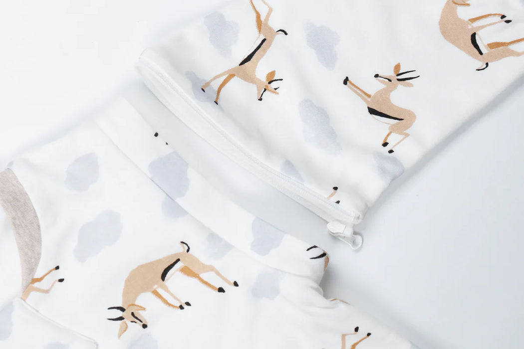 Nest Designs Organic Cotton Long Sleeve Sleep Bag 1.0T - Gazelle Sky