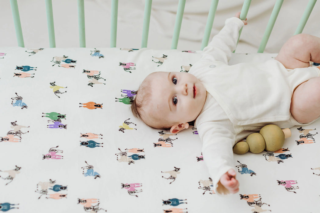Nest Designs Fitted Cotton Crib Sheet - Hoodie Horsey