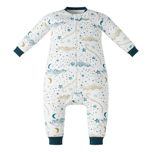 Nest Designs Organic Cotton Long Sleeve Romper - Star White