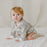 Nest Designs Organic Cotton Long Sleeve Kimono Onesie - Feather Grey