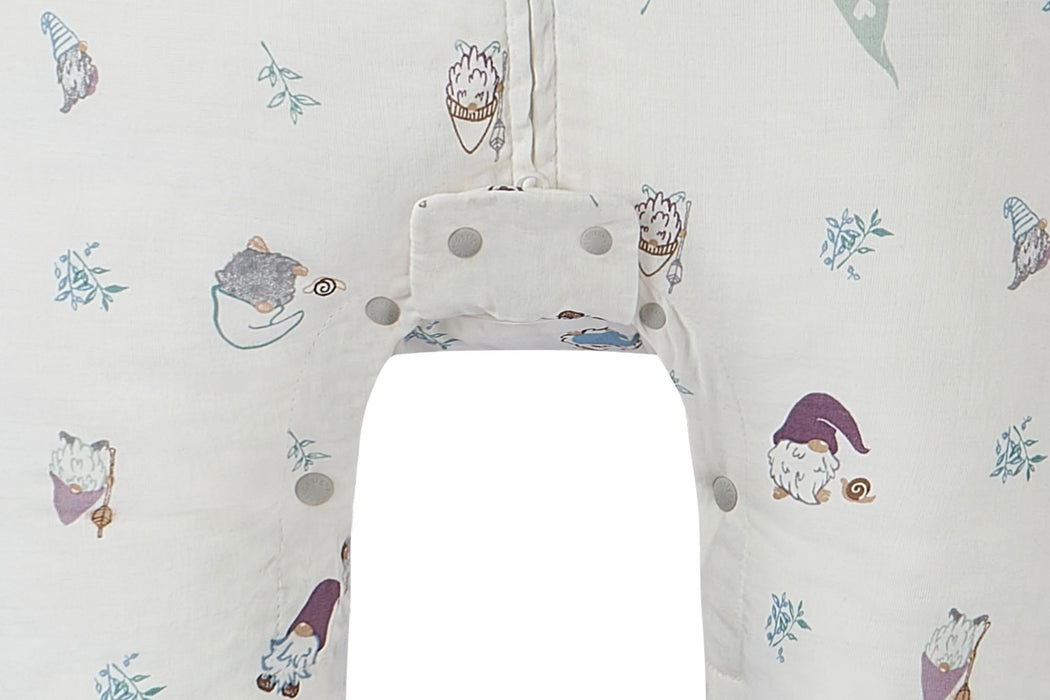 Nest Designs Short Sleeve Footed Sleep Bag 0.6T - Oh Gnome