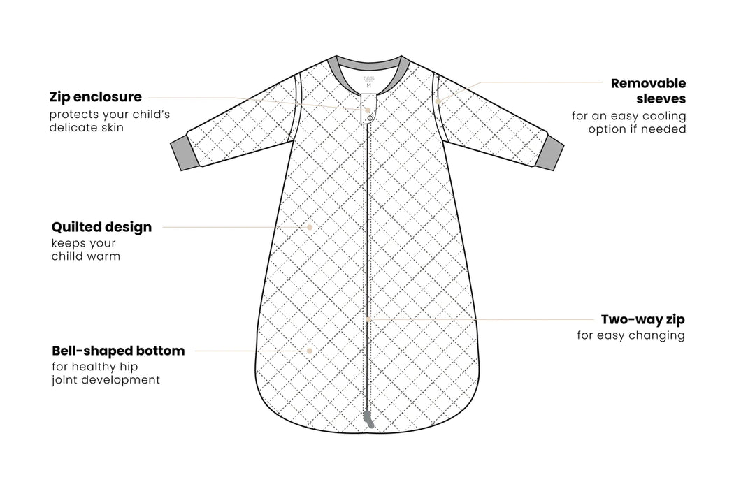 Nest Designs Bamboo Jersey Quilted Sleep Bag 1.0T - Giraffe Shapes