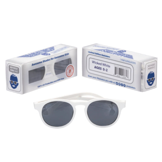 Babiators Keyhole Sunglasses - Wicked White 0-2yrs LTD035
