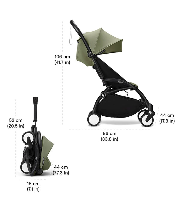 Stokke YOYO3 Stroller from 6 months - Black/Aqua